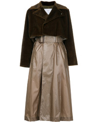 Женское темно-коричневое пальто от Toga Pulla