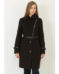 Женское темно-коричневое пальто от Trifo