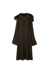 Женское темно-коричневое пальто от Yohji Yamamoto Vintage