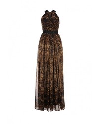 Темно-коричневое платье-макси от Goddiva