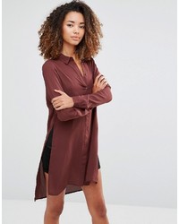 Темно-коричневое платье-рубашка от Vero Moda