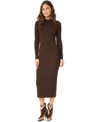 Темно-коричневое платье-свитер от Demy Lee