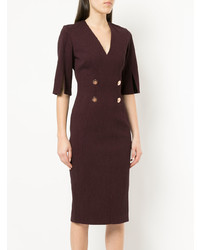 Темно-коричневое платье-футляр от Ginger & Smart