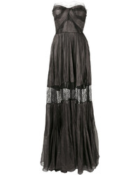 Темно-коричневое шелковое платье от Maria Lucia Hohan