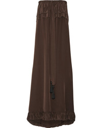 Темно-коричневое шелковое платье от See by Chloe