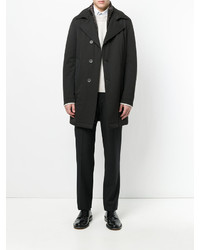 Мужское темно-коричневое шерстяное пальто от Herno