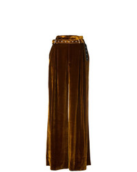 Темно-коричневые бархатные широкие брюки от MARQUES ALMEIDA