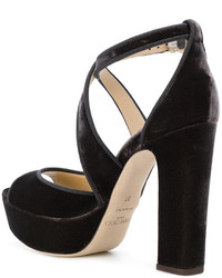 Женские темно-коричневые босоножки от Jimmy Choo