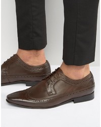 Темно-коричневые ботинки броги от Frank Wright