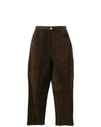 Женские темно-коричневые брюки-галифе от Chanel Vintage