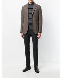 Мужские темно-коричневые брюки из саржи от Pt01