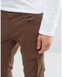 Темно-коричневые брюки карго от Asos