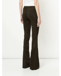 Темно-коричневые брюки-клеш от Sylvie Schimmel