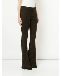 Темно-коричневые брюки-клеш от Sylvie Schimmel