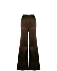 Темно-коричневые брюки-клеш от Marni