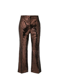 Темно-коричневые брюки-клеш от N°21