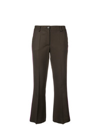 Темно-коричневые брюки-клеш от P.A.R.O.S.H.