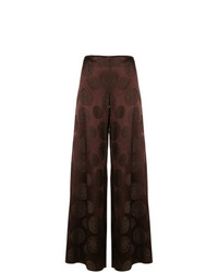 Темно-коричневые брюки-клеш от Romeo Gigli Vintage