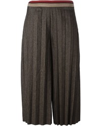 Женские темно-коричневые брюки со складками от Aviu