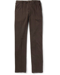 Темно-коричневые брюки чинос