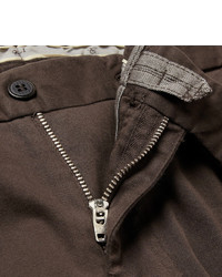 Темно-коричневые брюки чинос от Canali