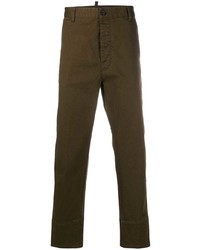 Темно-коричневые брюки чинос от DSQUARED2