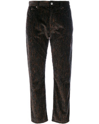 Женские темно-коричневые брюки от MM6 MAISON MARGIELA