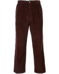 Темно-коричневые вельветовые брюки чинос от Haikure