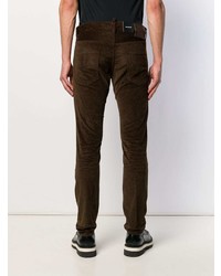 Мужские темно-коричневые вельветовые джинсы от DSQUARED2