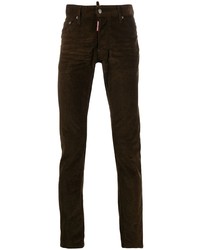 Мужские темно-коричневые вельветовые джинсы от DSQUARED2