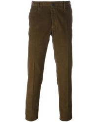 Мужские темно-коричневые вельветовые джинсы от Incotex