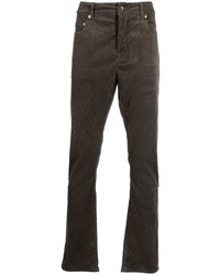 Мужские темно-коричневые вельветовые джинсы от Rick Owens