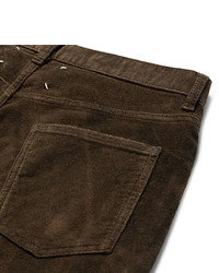 Мужские темно-коричневые вельветовые джинсы от Maison Margiela