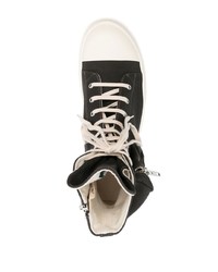 Мужские темно-коричневые высокие кеды от Rick Owens