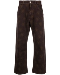 Мужские темно-коричневые джинсы с принтом от PACCBET