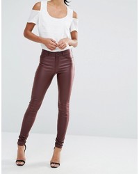 Темно-коричневые джинсы скинни от Vero Moda