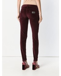 Темно-коричневые джинсы скинни от Just Cavalli