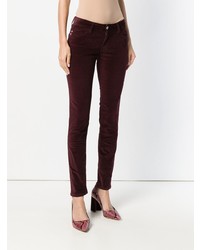 Темно-коричневые джинсы скинни от Just Cavalli