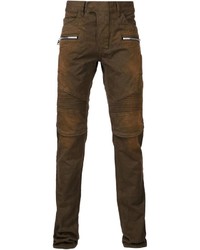 Мужские темно-коричневые джинсы от Balmain