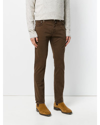 Мужские темно-коричневые джинсы от Jacob Cohen