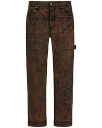 Мужские темно-коричневые джинсы от Dolce & Gabbana