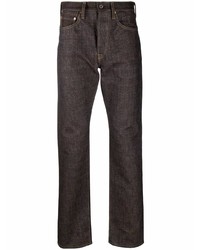 Мужские темно-коричневые джинсы от KAPITAL