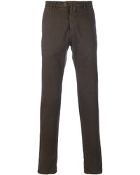 Мужские темно-коричневые джинсы от Kiton