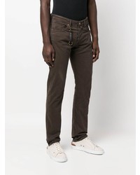Мужские темно-коричневые джинсы от Incotex