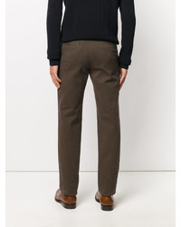 Мужские темно-коричневые джинсы от Kiton