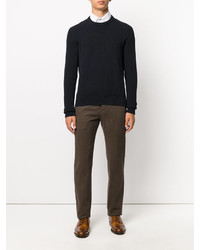 Мужские темно-коричневые джинсы от Kiton