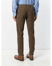 Мужские темно-коричневые джинсы от Incotex