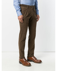 Мужские темно-коричневые джинсы от Incotex