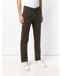 Мужские темно-коричневые джинсы от Jacob Cohen