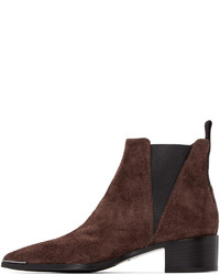 Темно-коричневые замшевые ботильоны от Acne Studios